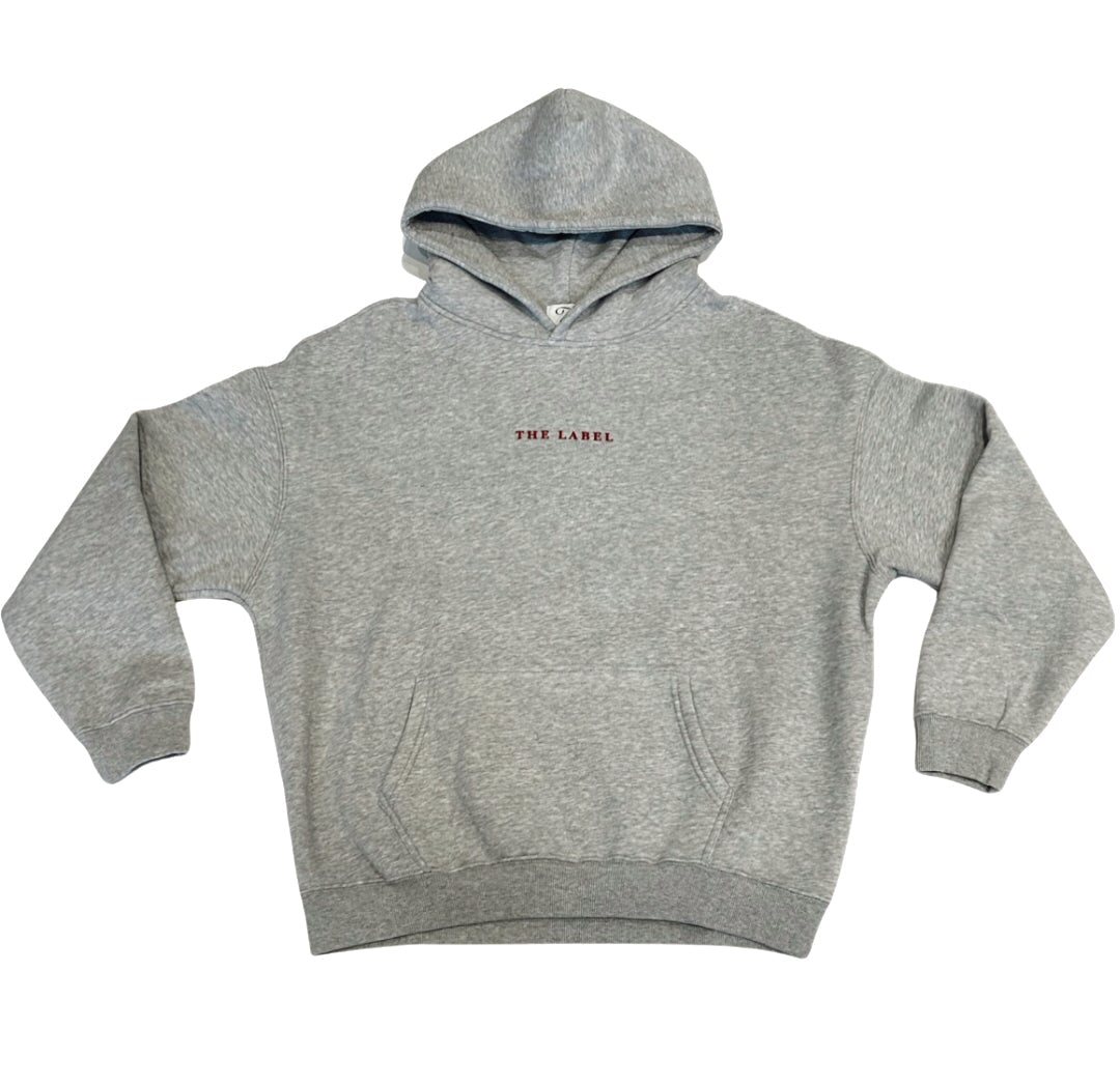 The Everyday Hoodie - Heather Grey + Red