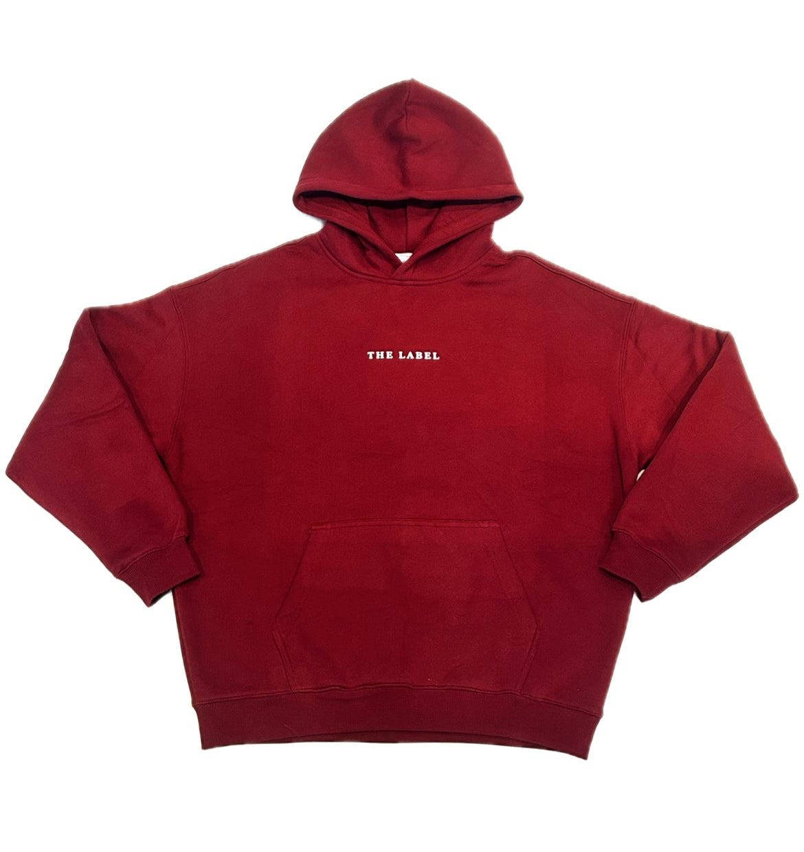 The Everyday Hoodie - Deep Red + White